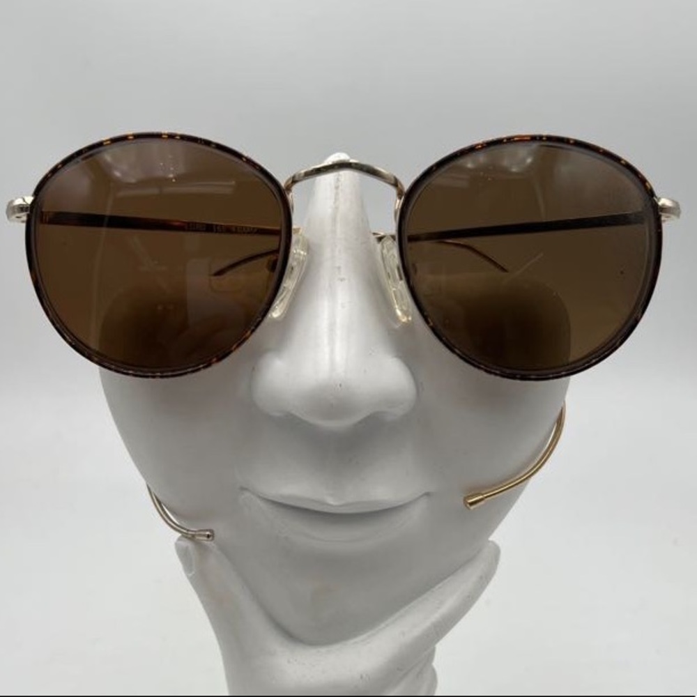 Vintage Lord Brown Gold Oval Sunglasses Frames